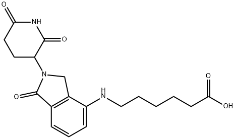 Hexanoic acid, 6-[[2-(2,6-dioxo-3-piperidinyl)-2,3-dihydro-1-oxo-1H-isoindol-4-yl]amino]- Structure