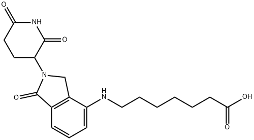 Heptanoic acid, 7-[[2-(2,6-dioxo-3-piperidinyl)-2,3-dihydro-1-oxo-1H-isoindol-4-yl]amino]- Structure