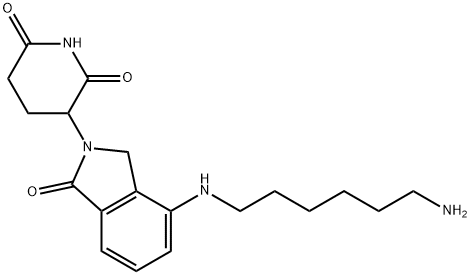 3-[4-[(6-Aminohexyl)amino]-1,3-dihydro-1-oxo-2H-isoindol-2-yl]-2,6-piperidinedione Structure