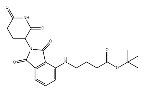 Butanoic acid, 4-[[2-(2,6-dioxo-3-piperidinyl)-2,3-dihydro-1,3-dioxo-1H-isoindol-4-yl]amino]-, 1,1-dimethylethyl ester Structure