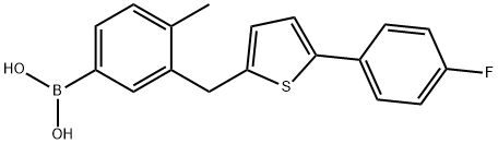 B-[3-[[5-(4-Fluorophenyl)-2-thienyl]methyl]-4-methylphenyl]boronic acid Structure