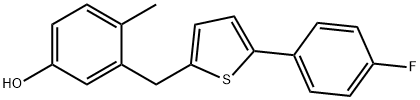 Phenol, 3-[[5-(4-fluorophenyl)-2-thienyl]methyl]-4-methyl- Structure