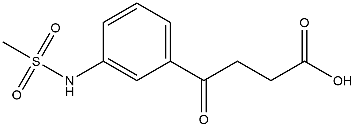 3-[(Methylsulfonyl)amino]-γ-oxobenzenebutanoic acid Structure