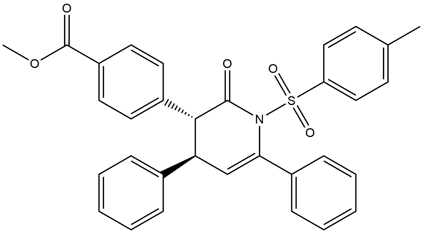 Methyl 4-[(3R,4R)-1,2,3,4-tetrahydro-1-[(4-methylphenyl)sulfonyl]-2-oxo-4,6-diphenyl-3-pyridinyl]benzoate Structure