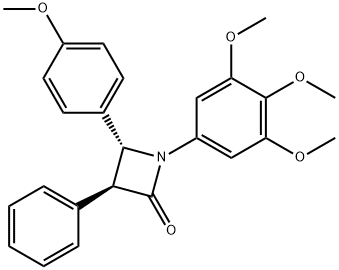 2-Azetidinone, 4-(4-methoxyphenyl)-3-phenyl-1-(3,4,5-trimethoxyphenyl)-, (3S,4R)- Structure