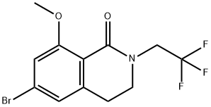 1(2H)-Isoquinolinone, 6-bromo-3,4-dihydro-8-methoxy-2-(2,2,2-trifluoroethyl)- Structure