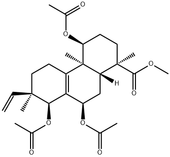 Methyl 1a,7a,14a-triacetoxy-8,15-isopimaredien-18-oate Structure