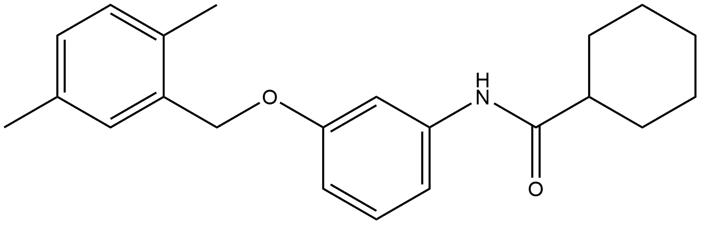 N-[3-[(2,5-Dimethylphenyl)methoxy]phenyl]cyclohexanecarboxamide Structure