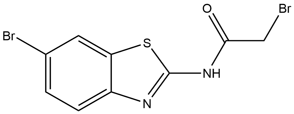 2-Bromo-N-(6-bromo-2-benzothiazolyl)acetamide Structure