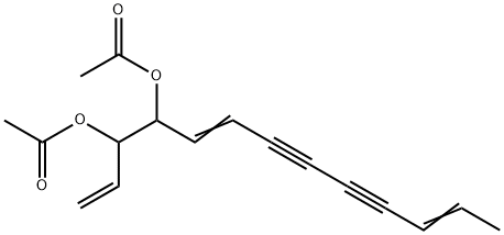 1,5,11-Tridecatriene-7,9-diyne-3,4-diol, 3,4-diacetate Structure