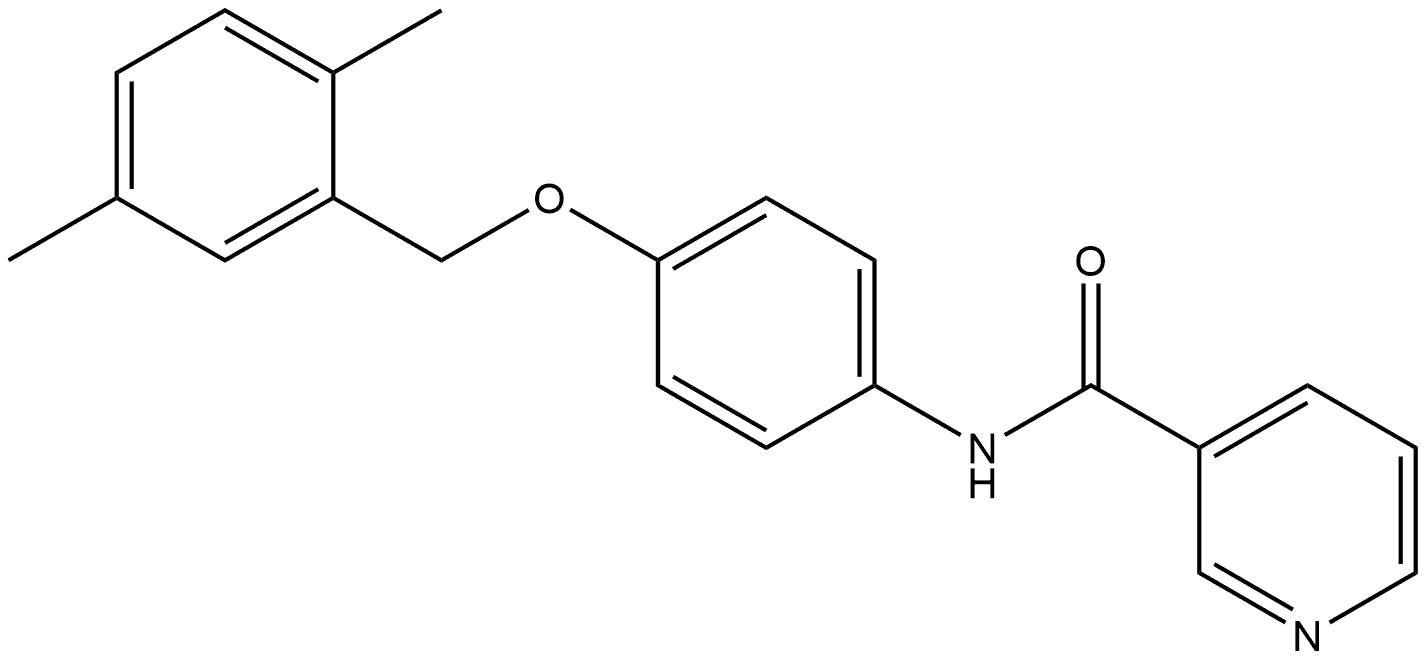 N-[4-[(2,5-Dimethylphenyl)methoxy]phenyl]-3-pyridinecarboxamide Structure