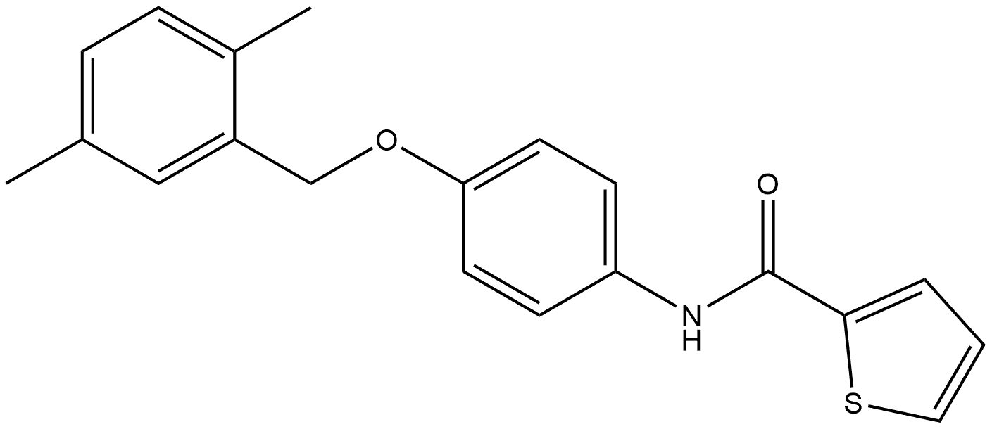 N-[4-[(2,5-Dimethylphenyl)methoxy]phenyl]-2-thiophenecarboxamide Structure