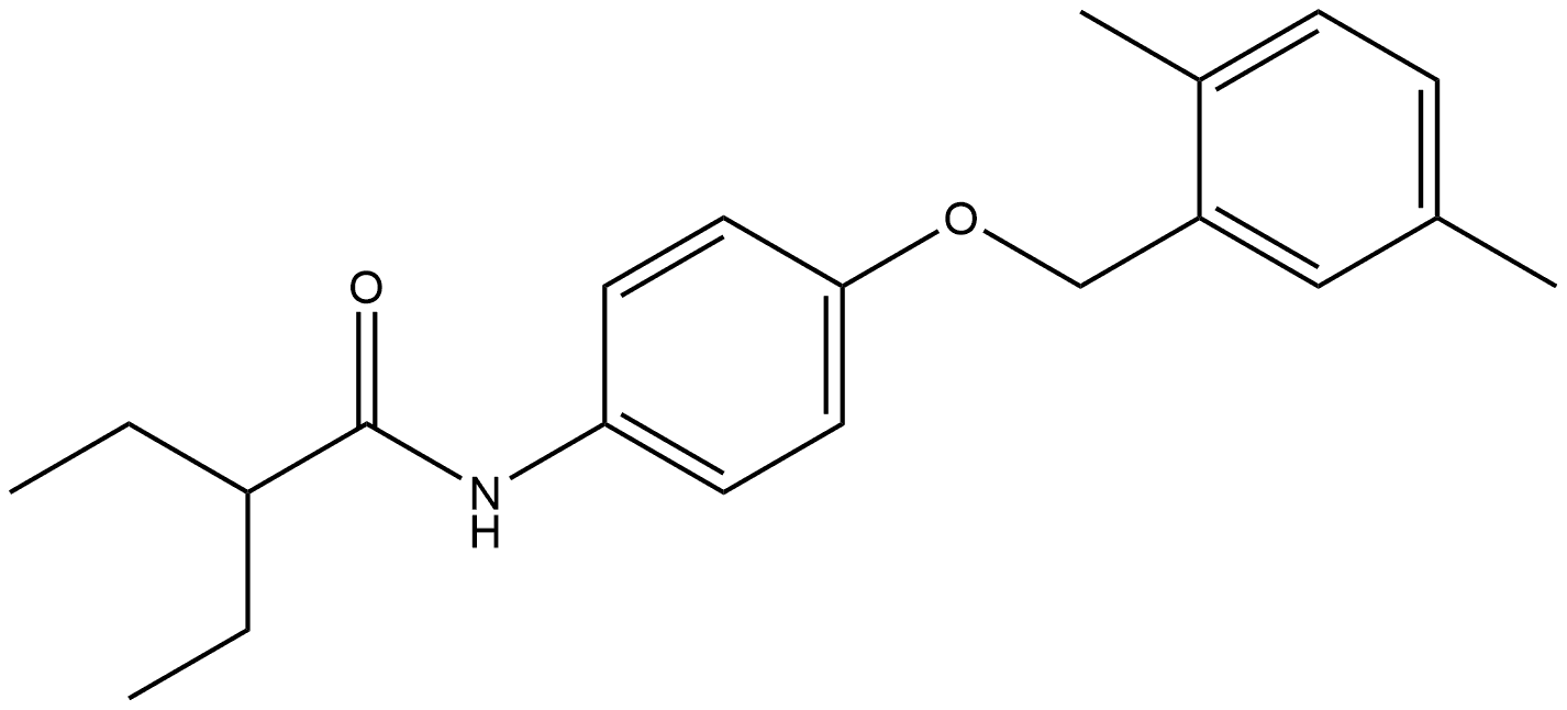 N-[4-[(2,5-Dimethylphenyl)methoxy]phenyl]-2-ethylbutanamide Structure