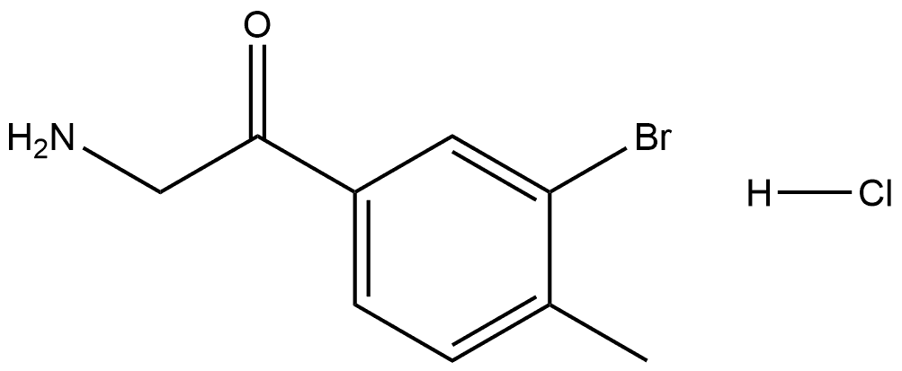 2-amino-1-(3-bromo-4-methylphenyl)ethan-1-one hydrochloride Structure