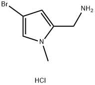 1H-Pyrrole-2-methanamine, 4-bromo-1-methyl-, hydrochloride (1:1) Structure