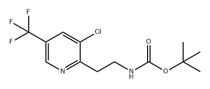 Carbamic acid, N-[2-[3-chloro-5-(trifluoromethyl)-2-pyridinyl]ethyl]-, 1,1-dimethylethyl ester Structure