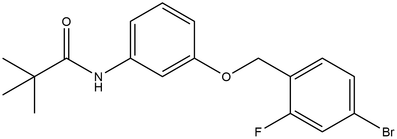 N-[3-[(4-Bromo-2-fluorophenyl)methoxy]phenyl]-2,2-dimethylpropanamide Structure