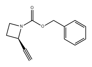 1-Azetidinecarboxylic acid, 2-ethynyl-, phenylmethyl ester, (2R)- 구조식 이미지