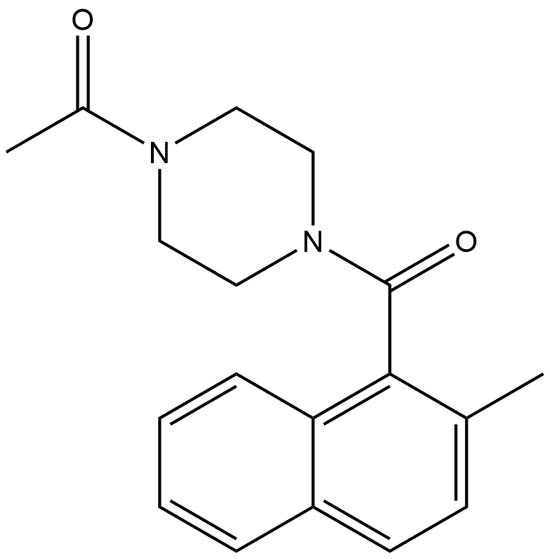 1-[4-[(2-Methyl-1-naphthalenyl)carbonyl]-1-piperazinyl]ethanone Structure