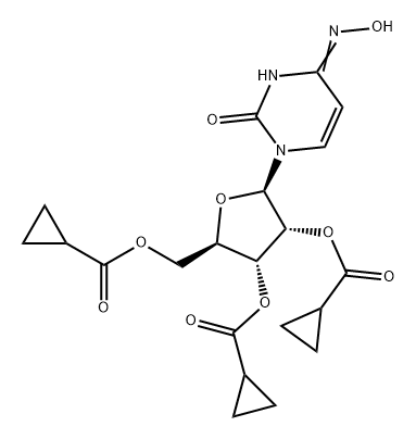 Uridine, 4-oxime, 2',3',5'-tricyclopropanecarboxylate Structure