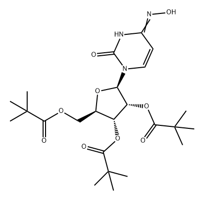 Uridine, 4-oxime, 2',3',5'-tris(2,2-dimethylpropanoate) Structure