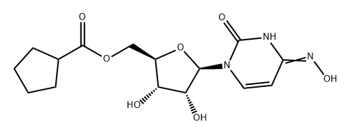 Uridine, 4-oxime, 5'-cyclopentanecarboxylate Structure