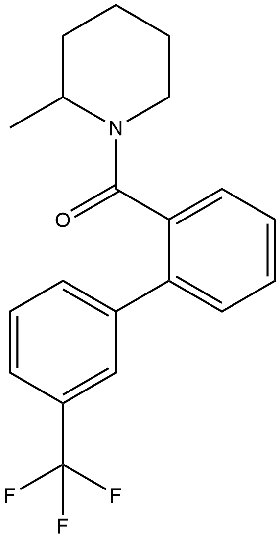 (2-Methyl-1-piperidinyl)[3'-(trifluoromethyl)[1,1'-biphenyl]-2-yl]methanone Structure