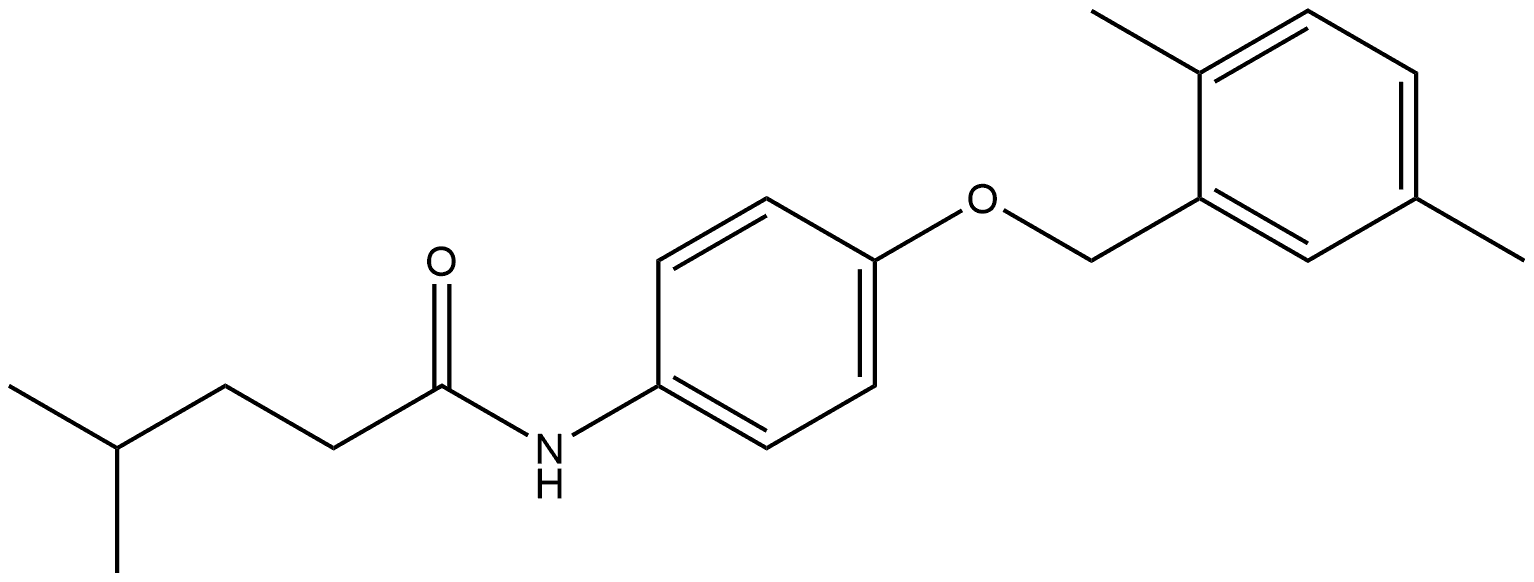 N-[4-[(2,5-Dimethylphenyl)methoxy]phenyl]-4-methylpentanamide Structure