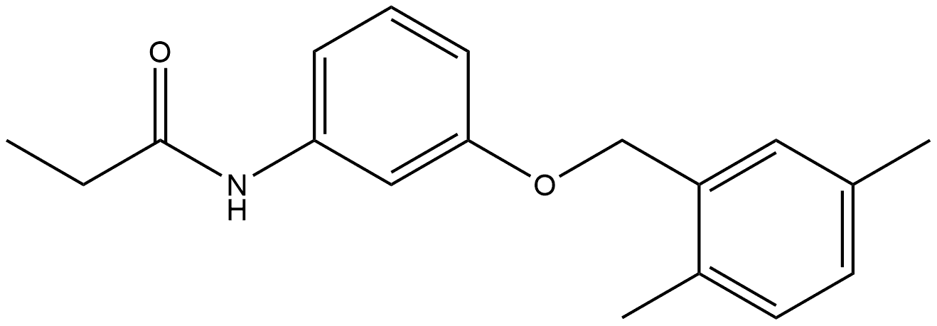 N-[3-[(2,5-Dimethylphenyl)methoxy]phenyl]propanamide 구조식 이미지