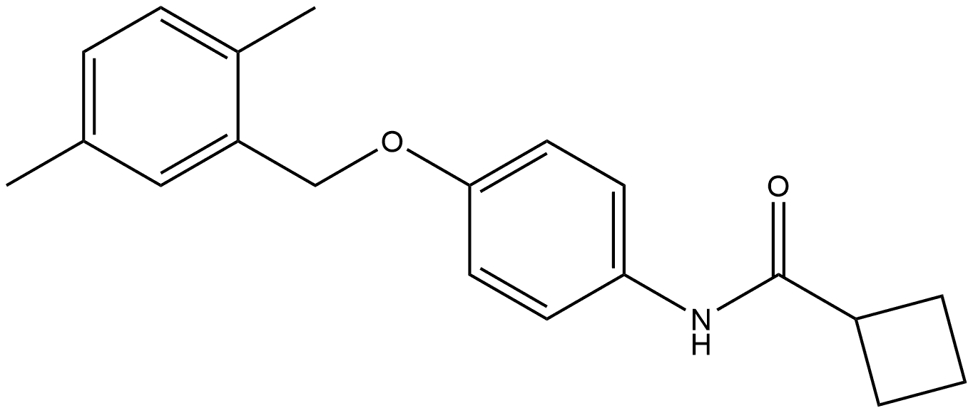 N-[4-[(2,5-Dimethylphenyl)methoxy]phenyl]cyclobutanecarboxamide Structure