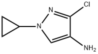 1H-Pyrazol-4-amine, 3-chloro-1-cyclopropyl- Structure