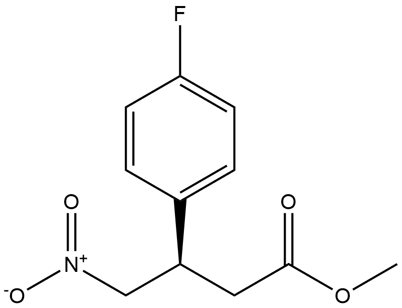 Benzenepropanoic acid, 4-fluoro-β-(nitromethyl)-, methyl ester, (βR)- Structure