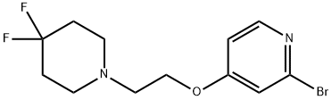 Pyridine, 2-bromo-4-[2-(4,4-difluoro-1-piperidinyl)ethoxy]- Structure