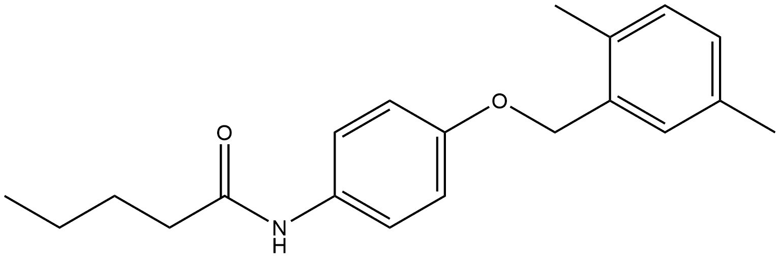 N-[4-[(2,5-Dimethylphenyl)methoxy]phenyl]pentanamide Structure