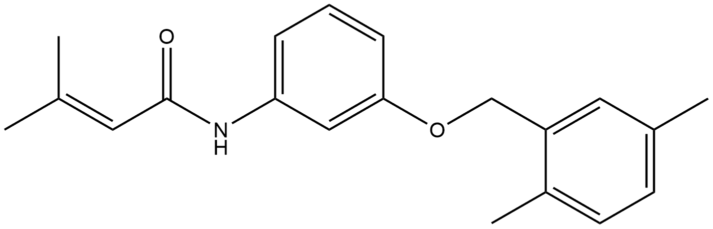 N-[3-[(2,5-Dimethylphenyl)methoxy]phenyl]-3-methyl-2-butenamide Structure