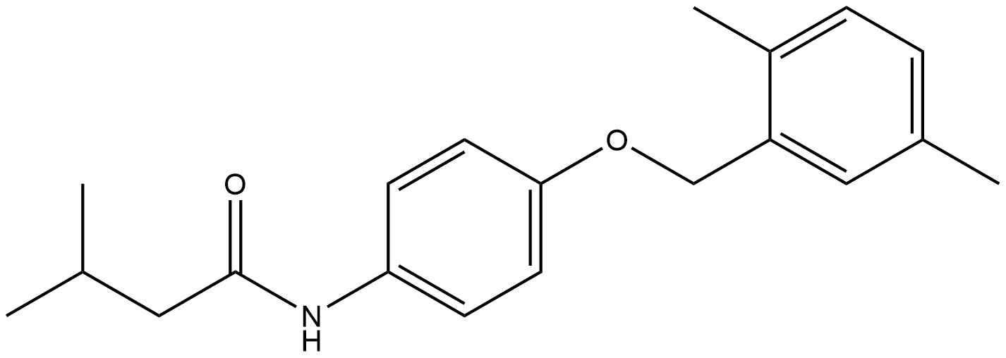 N-[4-[(2,5-Dimethylphenyl)methoxy]phenyl]-3-methylbutanamide Structure