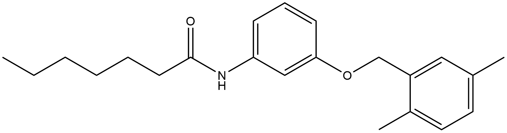 N-[3-[(2,5-Dimethylphenyl)methoxy]phenyl]heptanamide Structure