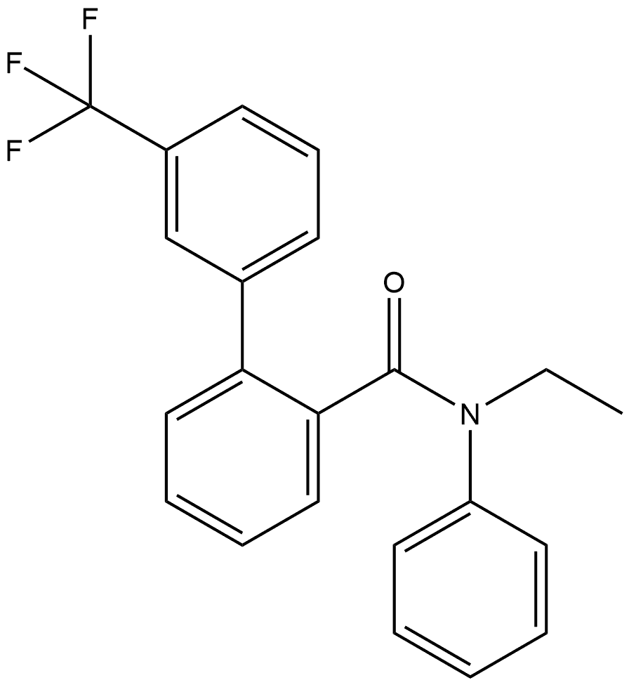 N-Ethyl-N-phenyl-3'-(trifluoromethyl)[1,1'-biphenyl]-2-carboxamide Structure