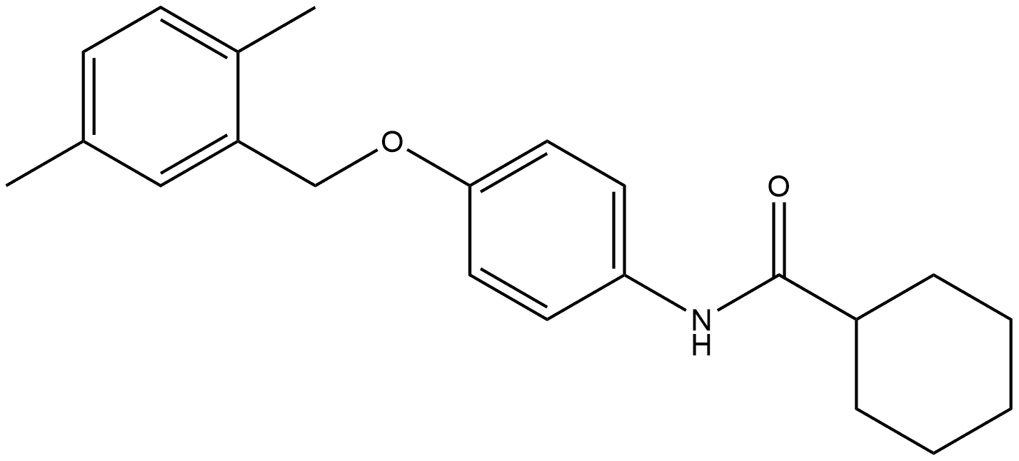 N-[4-[(2,5-Dimethylphenyl)methoxy]phenyl]cyclohexanecarboxamide Structure