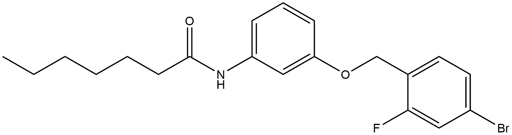 N-[3-[(4-Bromo-2-fluorophenyl)methoxy]phenyl]heptanamide Structure