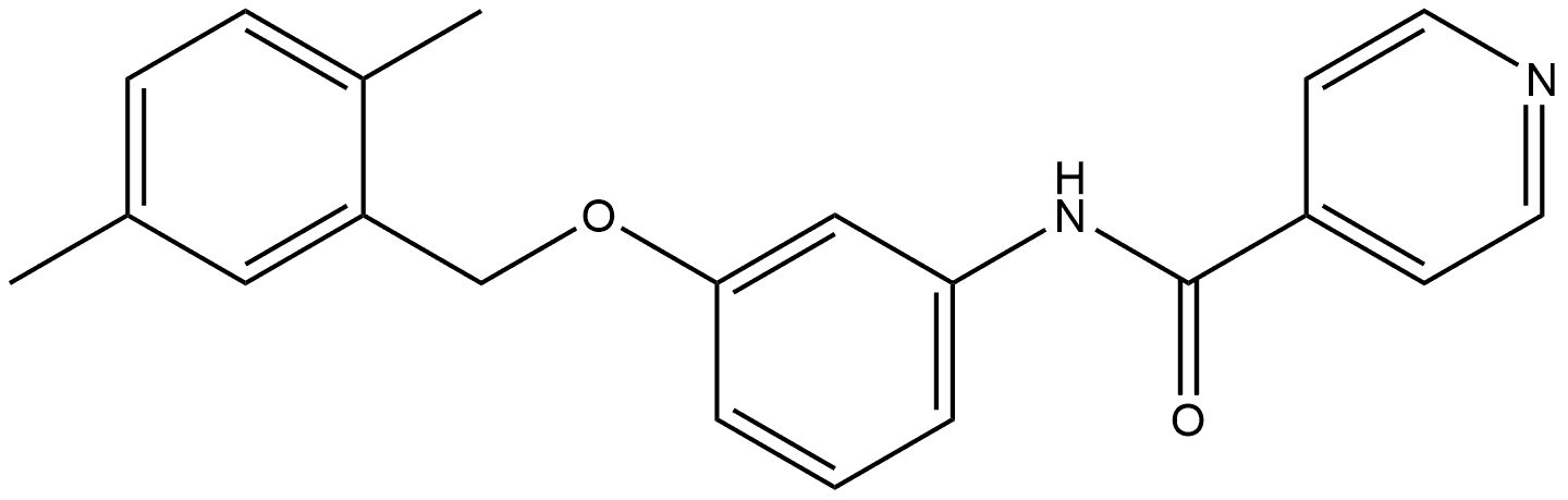 N-[3-[(2,5-Dimethylphenyl)methoxy]phenyl]-4-pyridinecarboxamide Structure