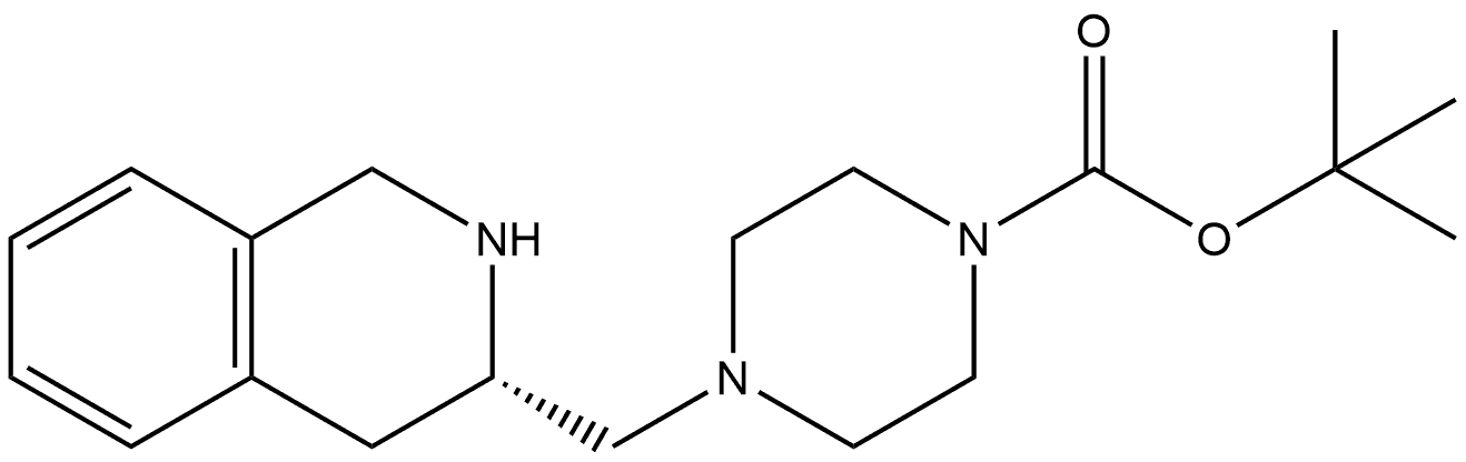 tert-butyl 4-[(3S)-1,2,3,4-tetrahydroisoquinolin-3-ylmethyl]piperazine-1-carboxylate Structure