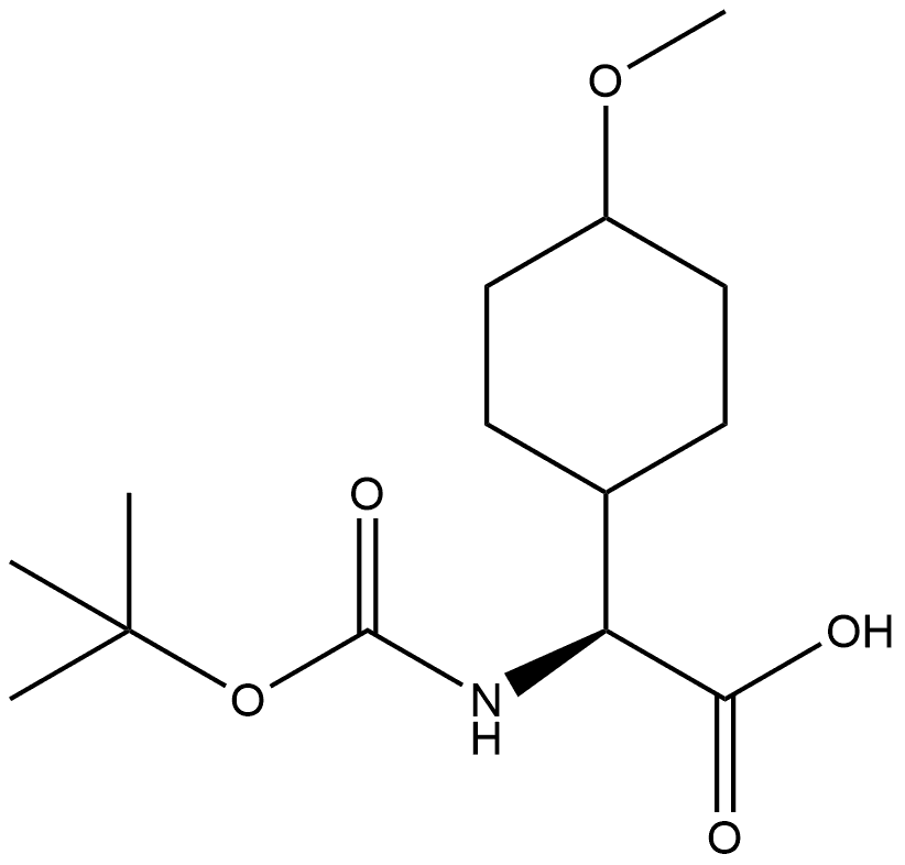 (S)-2-((tert-butoxycarbonyl)amino)-2-(4-methoxycyclohexyl)acetic acid Structure