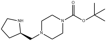 1-Piperazinecarboxylic acid, 4-[(2R)-2-pyrrolidinylmethyl]-, 1,1-dimethylethyl ester Structure