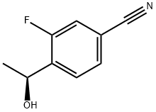 Benzonitrile, 3-fluoro-4-[(1S)-1-hydroxyethyl]- Structure