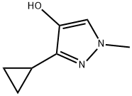 3-Cyclopropyl-1-methyl-1H-pyrazol-4-ol 구조식 이미지