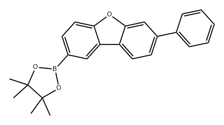 Dibenzofuran, 7-phenyl-2-(4,4,5,5-tetramethyl-1,3,2-dioxaborolan-2-yl)- Structure