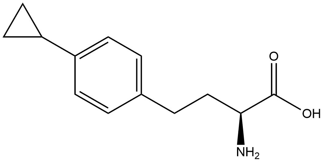 Benzenebutanoic acid, α-amino-4-cyclopropyl-, (αS)- Structure