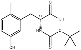 (2R)-2-{[(tert-butoxy)carbonyl]amino}-3-(5-hydroxy-2-methylphenyl)propanoic acid Structure