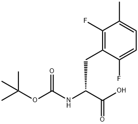 (2R)-2-{[(tert-butoxy)carbonyl]amino}-3-(2,6-difluoro-3-methylphenyl)propanoic acid Structure